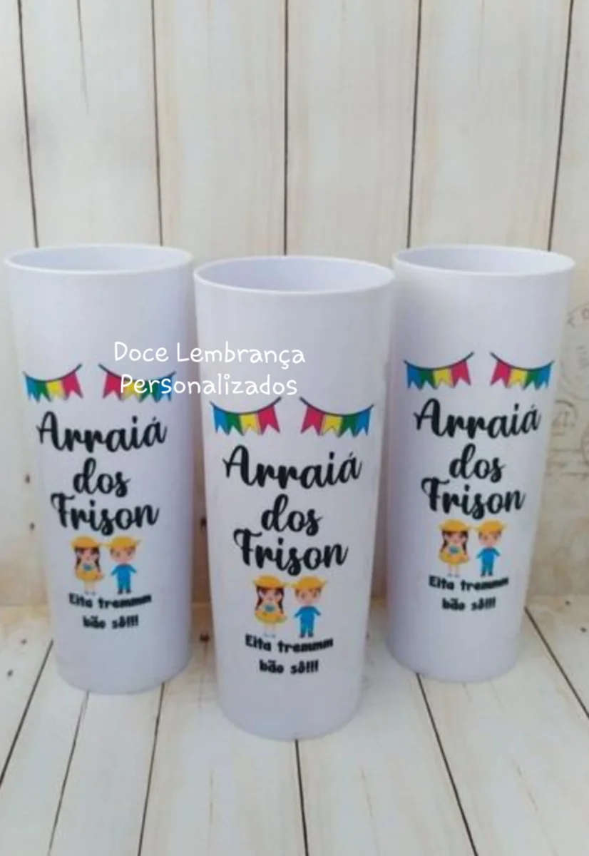 Copo Long Drink Festa Junina/arraiá lembrancinha familia, corporativo - Imagem 3