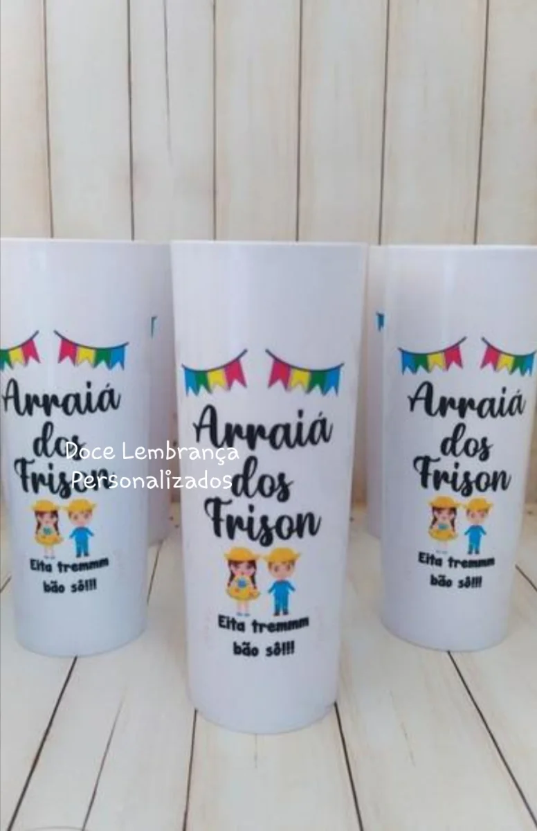 Copo Long Drink Festa Junina/arraiá lembrancinha familia, corporativo