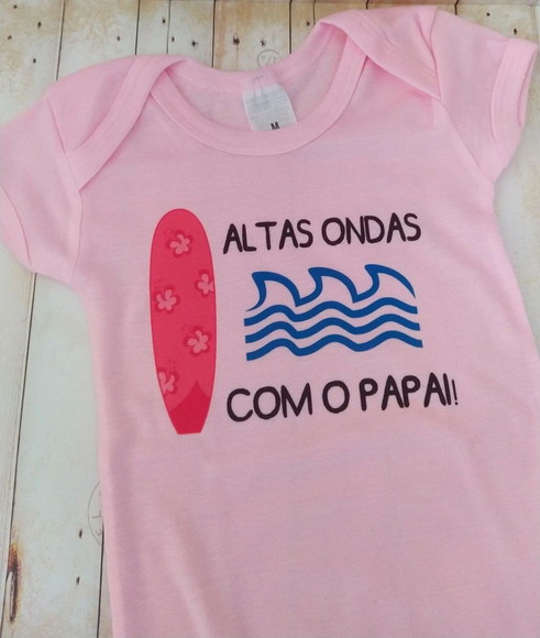 Body Personalizado Surfista Altas Ondas com o Papai - Imagem 3