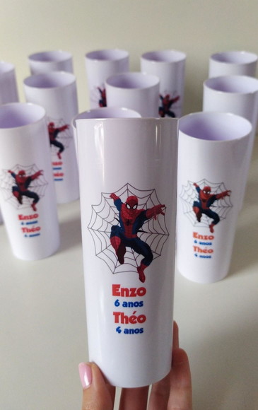 Copo Long drink Homem Aranha personalizado