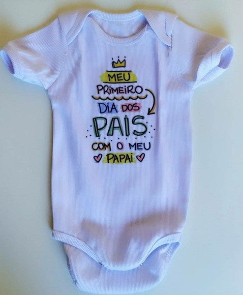 Body Personalizado Meu Primeiro Dia dos Pais