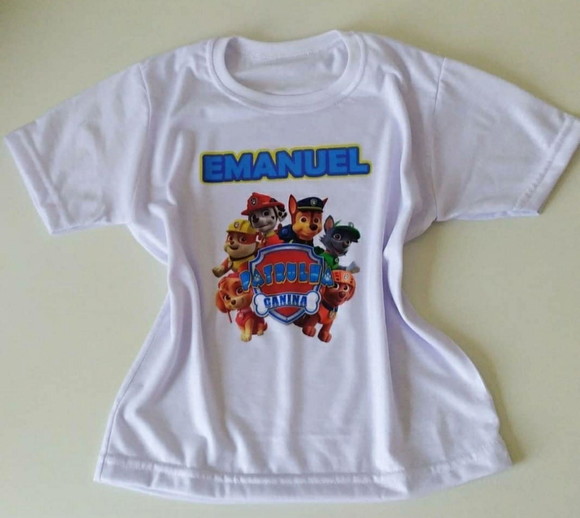 Camiseta Personalizadas Patrulha Canina