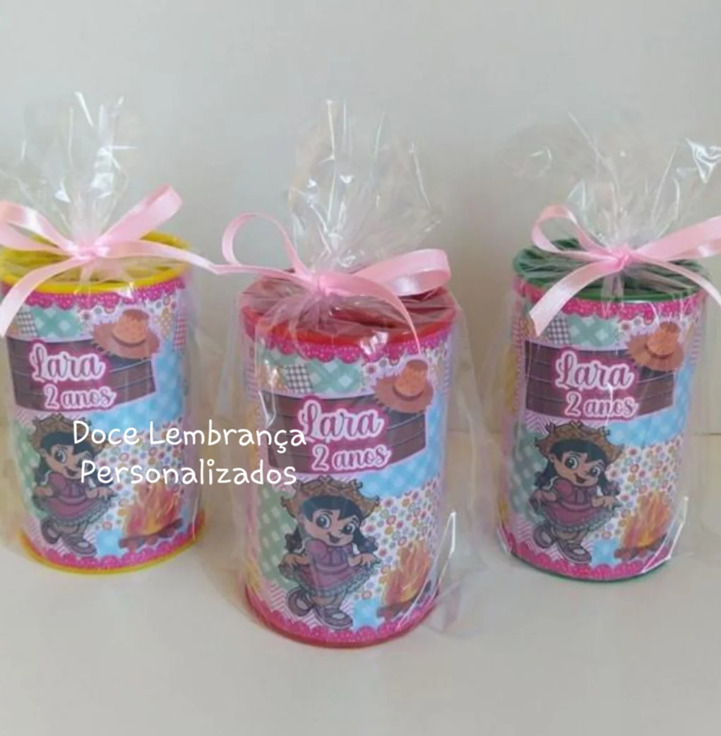 Cofrinho lembrancinha Festa Junina Arraiá Personalizado Embalado aniversário mesversário - Imagem 4