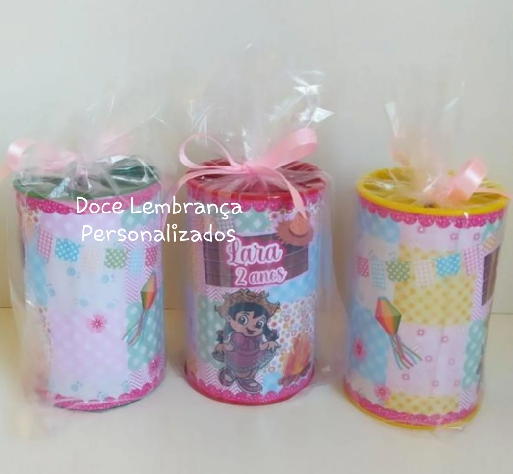 Cofrinho lembrancinha Festa Junina Arraiá Personalizado Embalado aniversário mesversário - Imagem 2