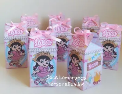 Caixa Milk Festa Junina Menina lembrancinha aniversário infantil