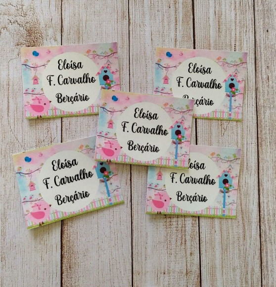 Etiqueta Escolar Personalizada Jardim Encantado 50 Unidades