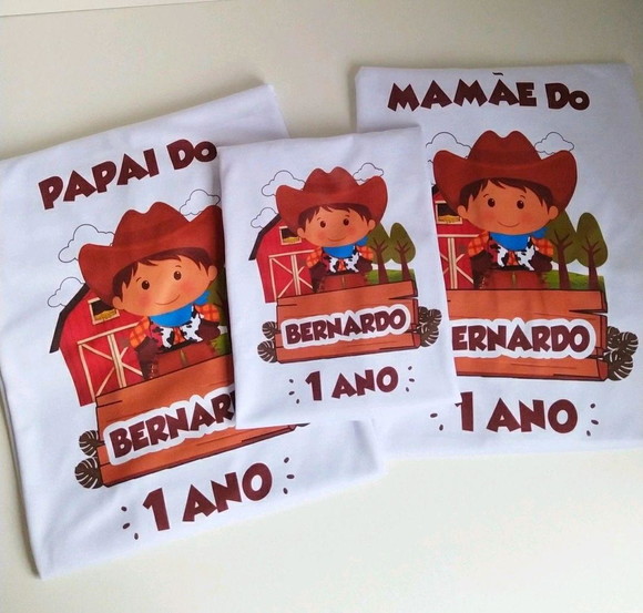 Kit Camisetas Aniversário Fazendinha