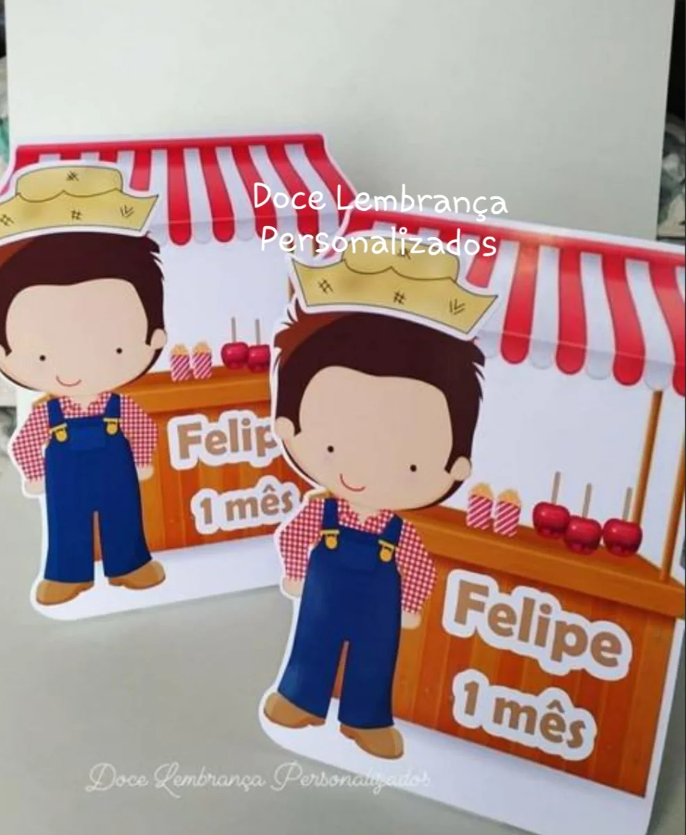 Kit Festa Junina só um bolinho Mesversario Aniversário Menino Arraiá Bebê - Imagem 5
