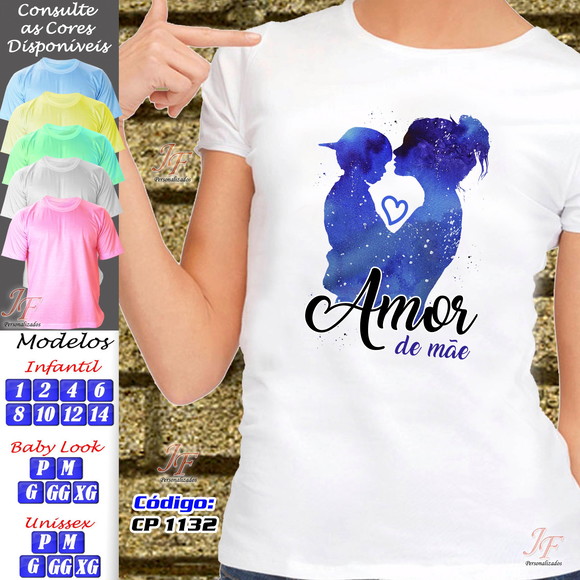 01 Camiseta Personalizada Mamãe Dia das Mães
