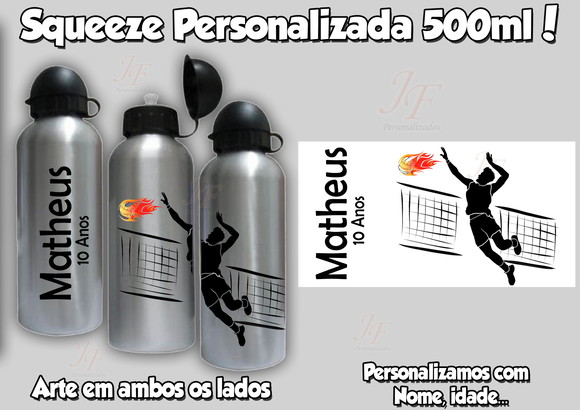 Squeeze Alumínio 500 ml Personalizada Volei