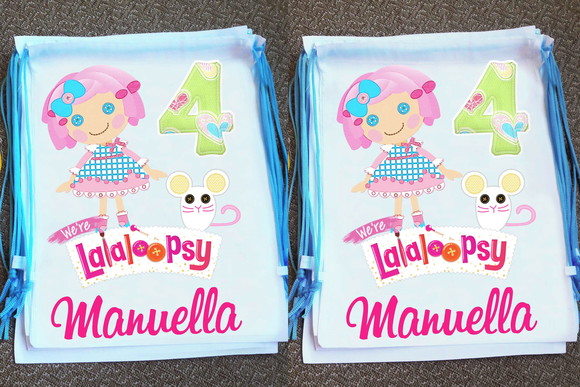 Mochilinha Ecobag Sacochila Personalizada Lalaloopsy