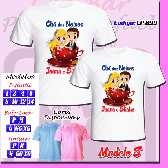 Camiseta Chá Bar Cha dos Noivos Chá de Panela
