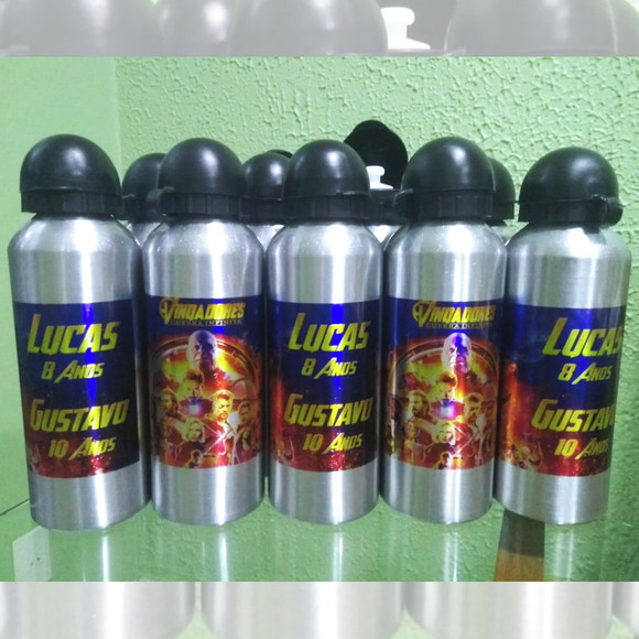 Squeeze Garrafinha Alumínio 500 ml Avengers Vingadores
