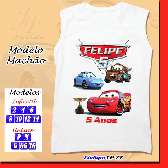 Camiseta Machão Personalizada Macqueen Filme Carros