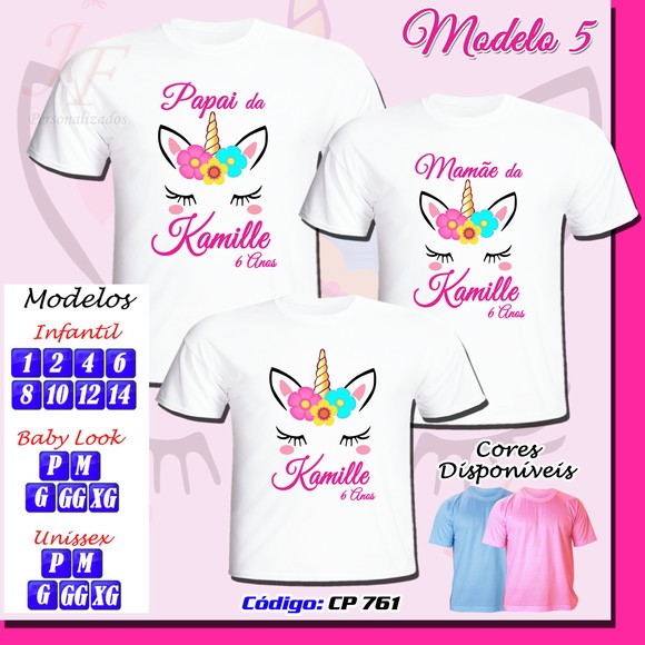 Camiseta Personalizada Unicórnio