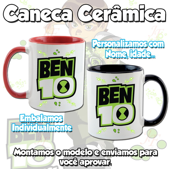 01 Caneca Cerâmica Personalizada Ben 10 - Imagem 4