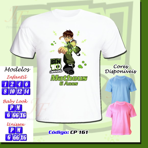 Camiseta Adulto Infantil Personalizada Ben 10