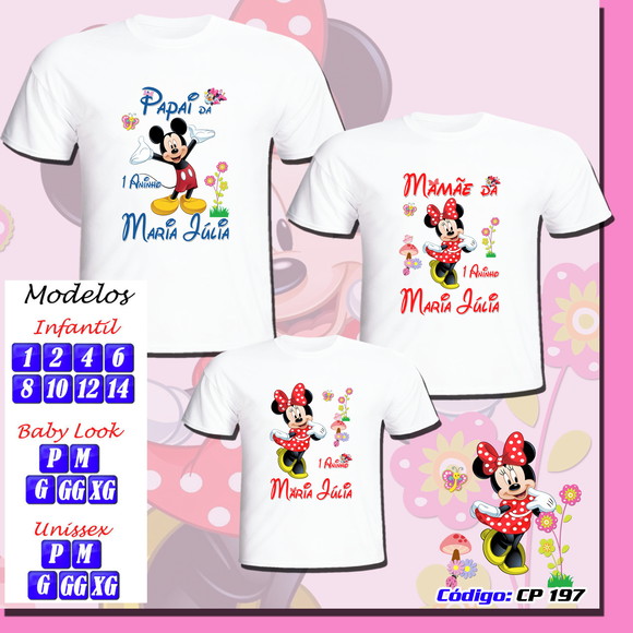 Camiseta Personalizada Festa da Minnie