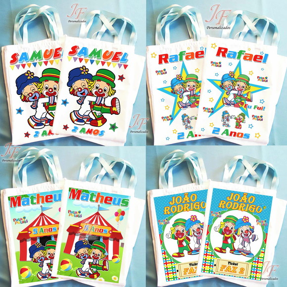 Bolsinha Ecobag Sacolinha Personalizada Patati Patatá
