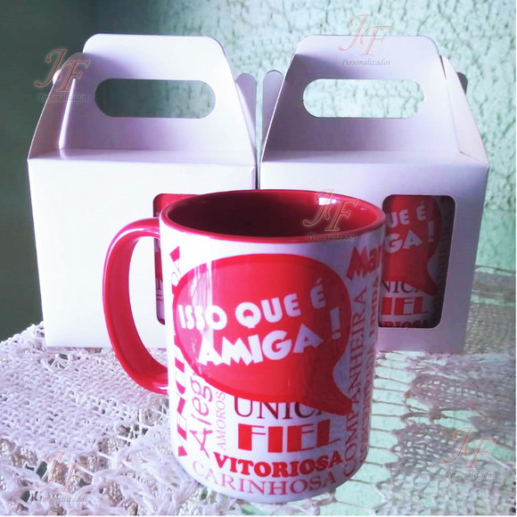 01 Caneca Cerâmica Personalizada Amiga ou Amigo