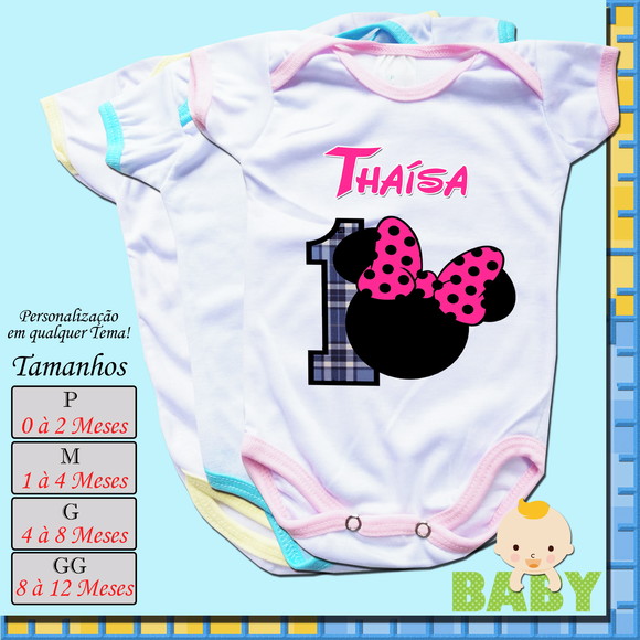 01 Body Bebê Infantil Personalizado