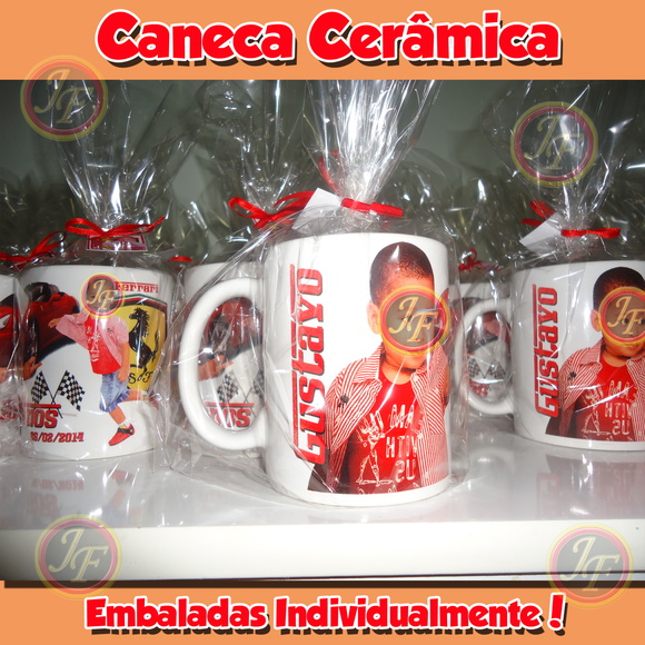 01 Caneca Cerâmica Personalizada Ferrari