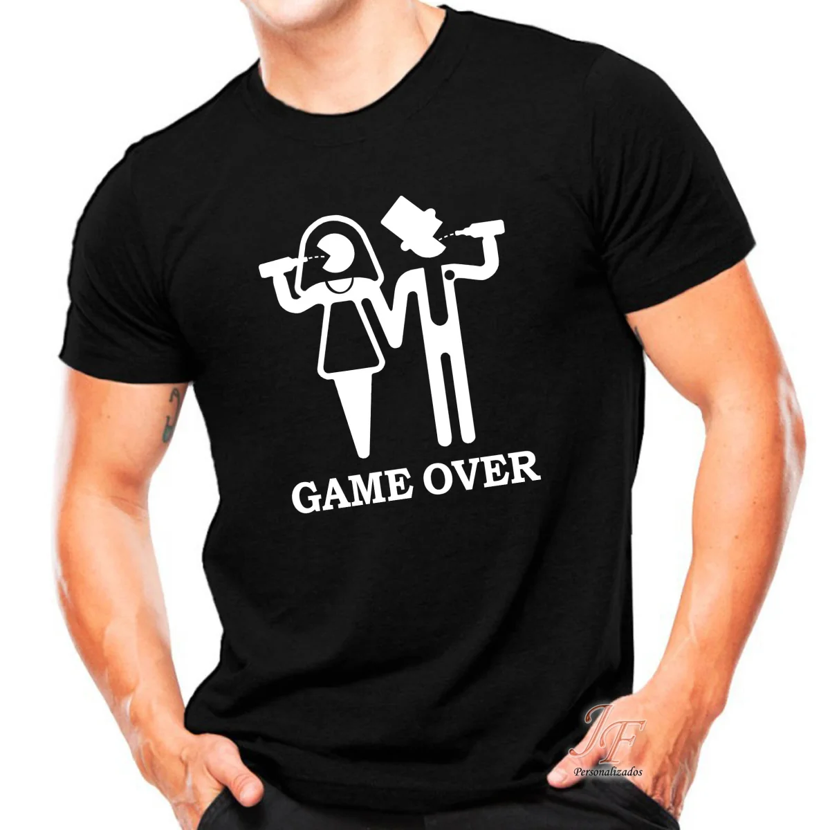 Camiseta New Game Personalizada | 02 Unidades | Camisa Noivado Save the Date Chá Bar | 100% Algodão - Imagem 3