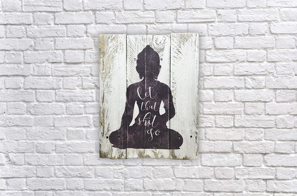 Placa Decorativa Ripas Madeira Buda Meditação Yoga - Imagem 5