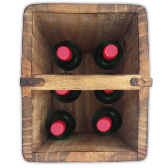 Caixa Vinho Personalizada Rústica Estilo Antigo de Madeira - Imagem 2