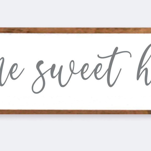 Quadro Pintado Home Sweet Home Personalizado