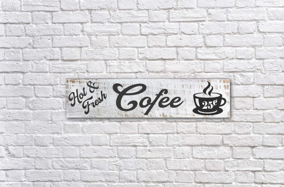 Placa Decorativa Madeira Rústica Cantinho Café Coffee - Imagem 3
