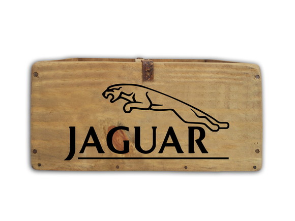 Caixa Rústica Madeira Estilo Antiga Retro Carro Jaguar - Imagem 2