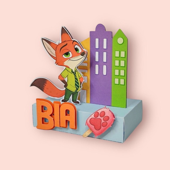 Caixa Mini Cenário Zootopia