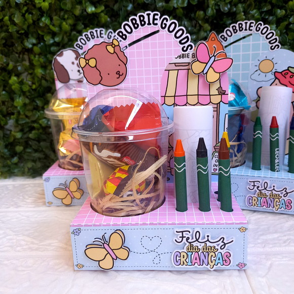 Kit Copo Bolha com Giz de Cera Bobbie Goods