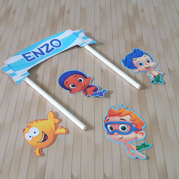 Topo de Bolo Bubble Guppies