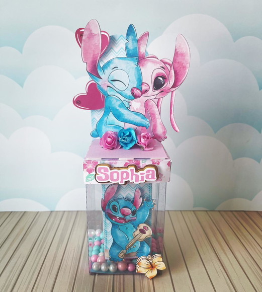 Caixa Cenário Vitrine Stitch e Angel