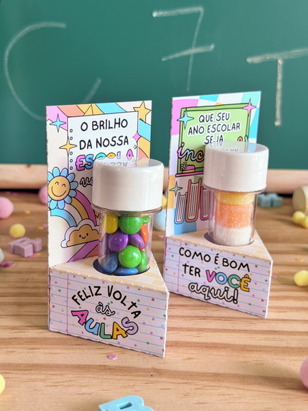 Porta Mini Tubete Personalizado Volta Ás Aulas