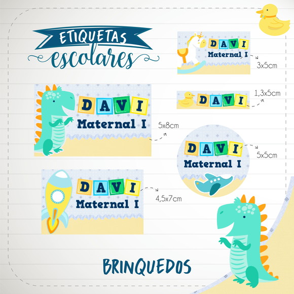Etiquetas Escolares Personalizadas Brinquedos