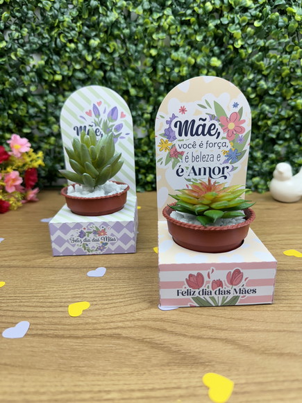 Caixa para Suculenta Mini Dia das Mães