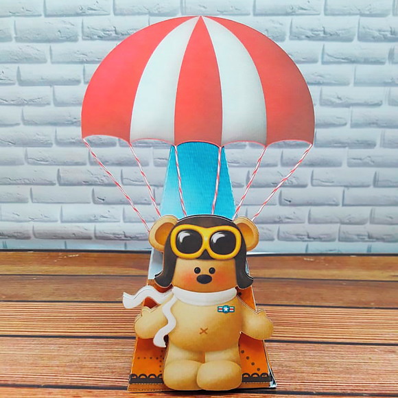 Caixa Piramide Urso Aviador