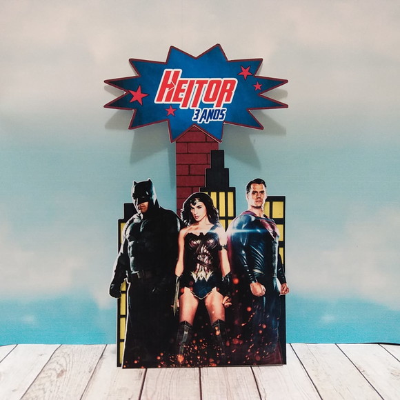 Topo de Bolo Liga da Justiça