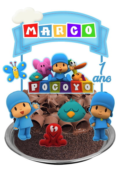 Topo de Bolo Pocoyo