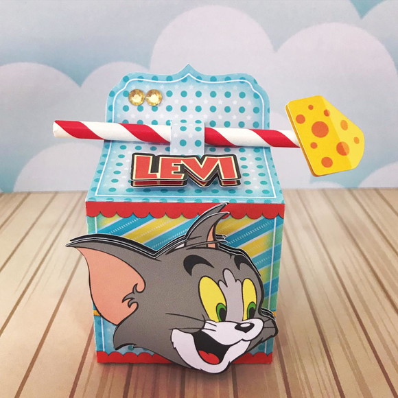 Caixa Porta Canudo Tom Jerry