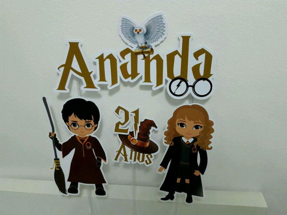 Topo de Bolo Harry Potter