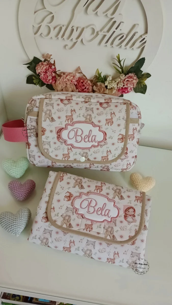 Necessaire Porta fraldas com trocador (removível)