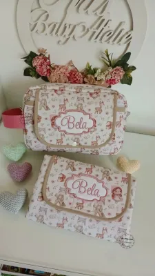Necessaire Porta fraldas com trocador (removível)