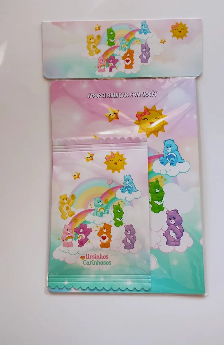 Ursinhos Carinhosos Álbum de Figurinhas Desenho Colorir atividades lembrancinha infantil 20 unidades - Imagem 2