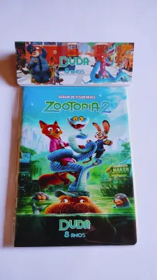 Zootopia 2 Álbum de Figurinhas Desenhos de Colorir atividades adesivos Festa 20 unidades