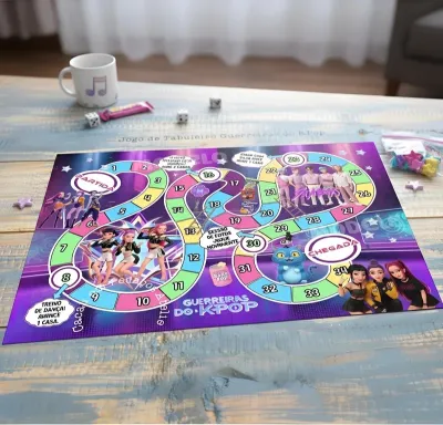 Guerreiras do Kpop Huntrix Jogo de Tabuleiro personalizado Lembrancinha de festa 20 unidades