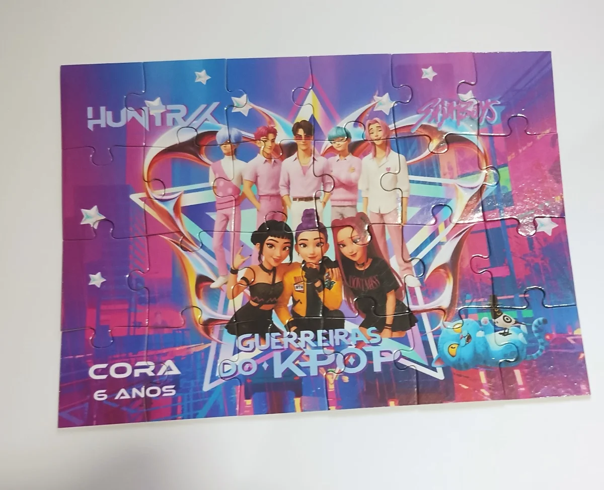Guerreiras do Kpop Quebra Cabeça personalizado lembrancinha Infantil Festa 20 unidades - Imagem 3